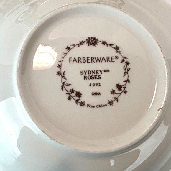 Sydney Roses Farberware Soup Bowls – Set of 2 – Vintage Floral Elegance - Picture 4 of 7